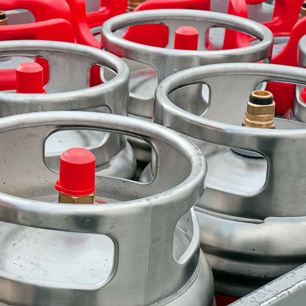 Gas Bottles on a truck